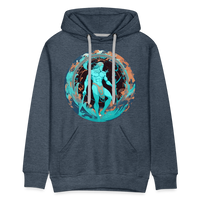 Thumbnail for Men’s Mythical Aquarius Premium Hoodie - heather denim