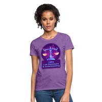 Thumbnail for Women's Neon Libra T-Shirt - purple heather