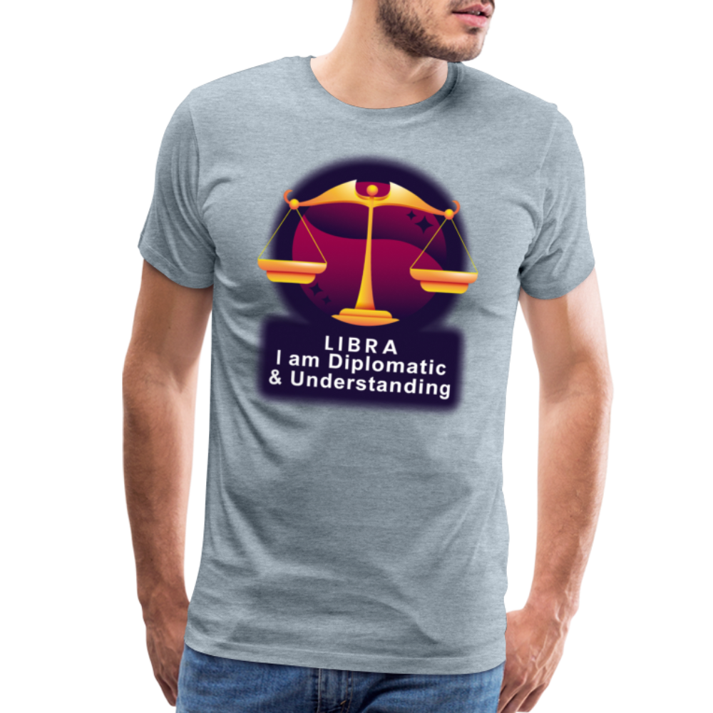 Men's Glow Libra Premium T-Shirt - heather ice blue