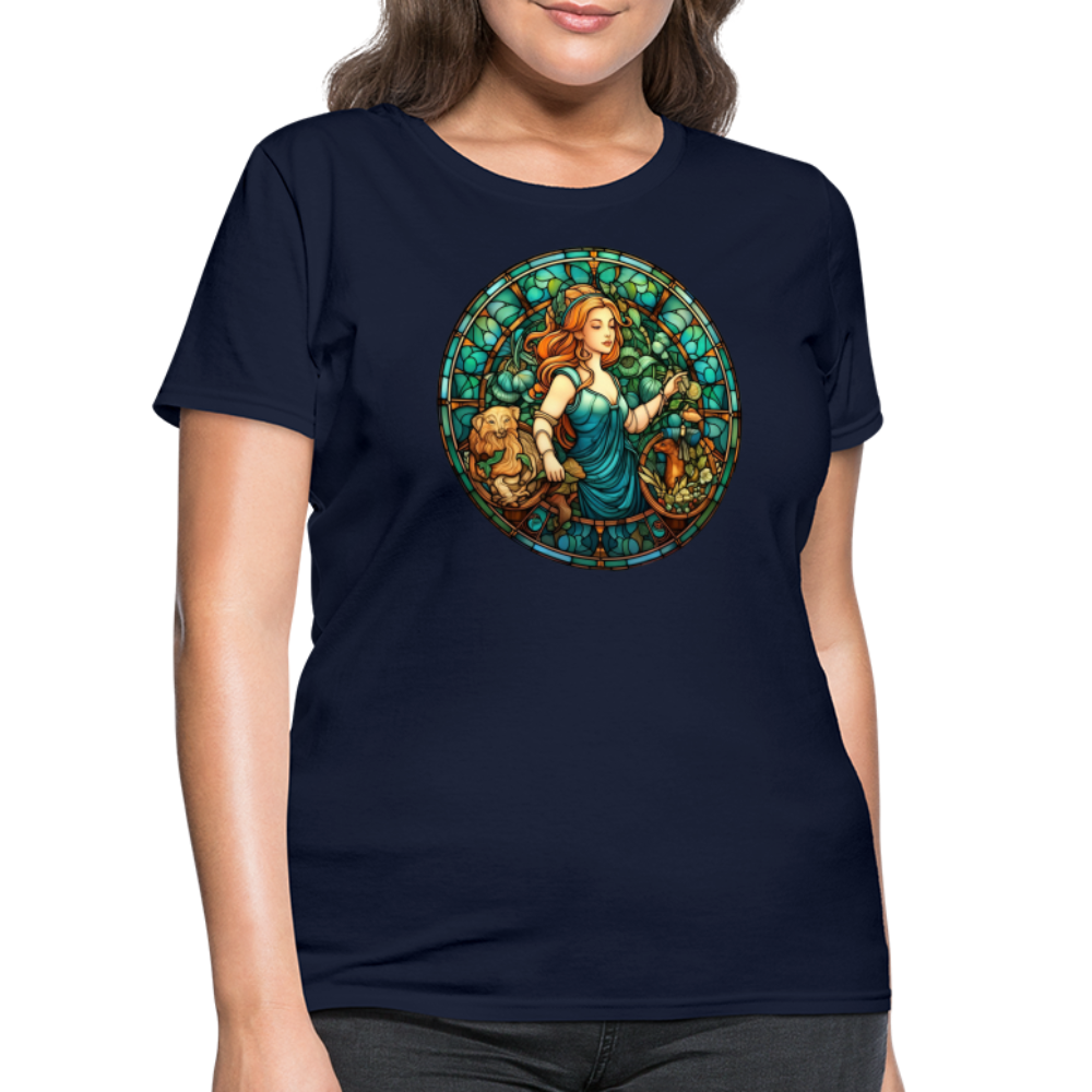 Women's Mosaic Virgo T-Shirt - navy