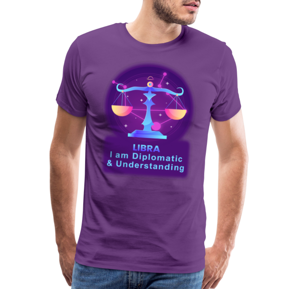 Men's Neon Libra Premium T-Shirt - purple