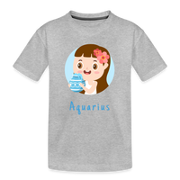 Thumbnail for Kid’s Astro Toon Aquarius Premium Organic T-Shirt - heather gray