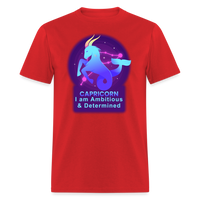 Thumbnail for Men's Neon Capricorn Classic T-Shirt - red