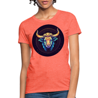 Thumbnail for Women's Magic Taurus T-Shirt - heather coral