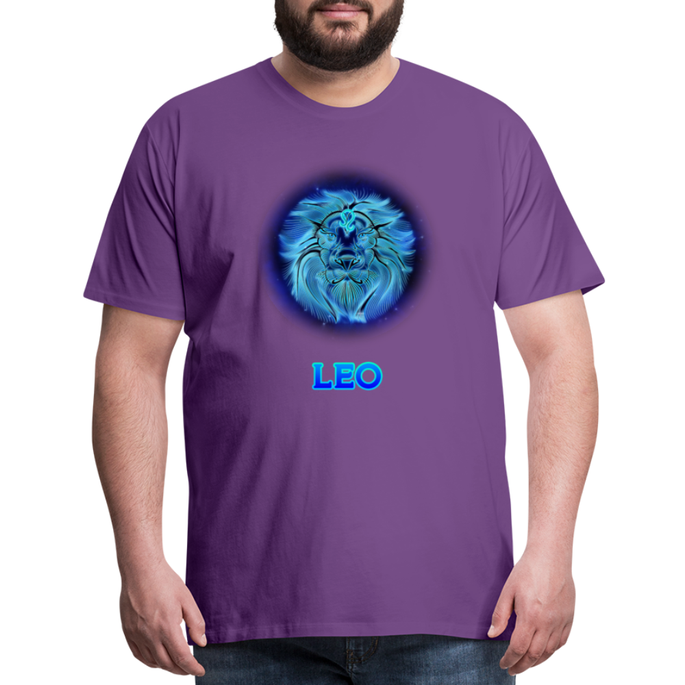 Men's Leo Premium T-Shirt - purple