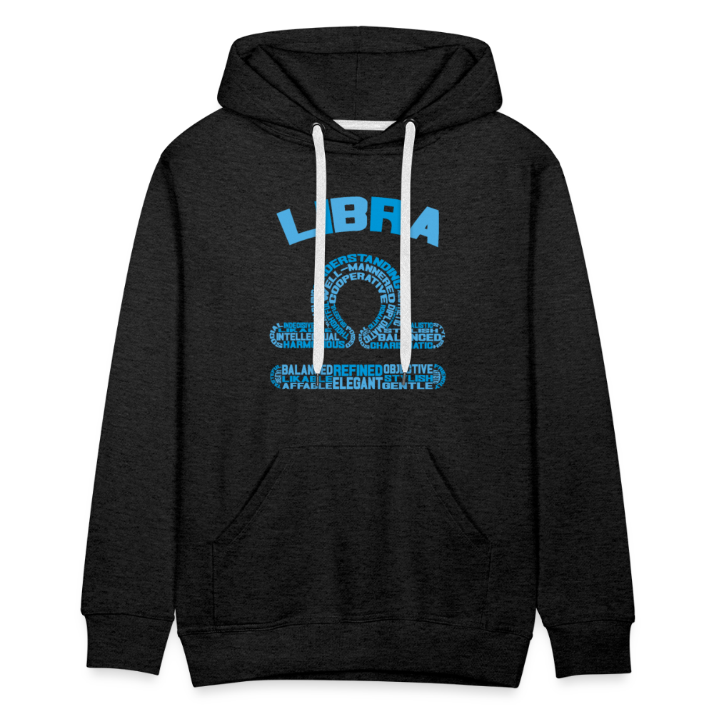 Men's Power Words Libra Premium Hoodie - charcoal grey