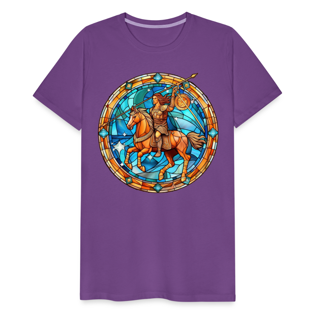 Men's Mosaic Sagittarius Premium T-Shirt - purple