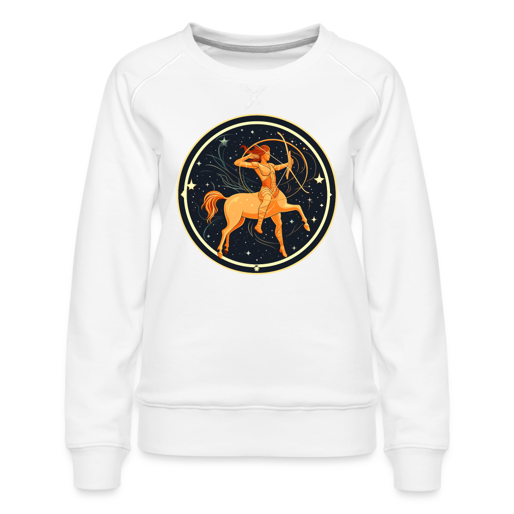 Women’s Mystic Sagittarius Premium Sweatshirt - white