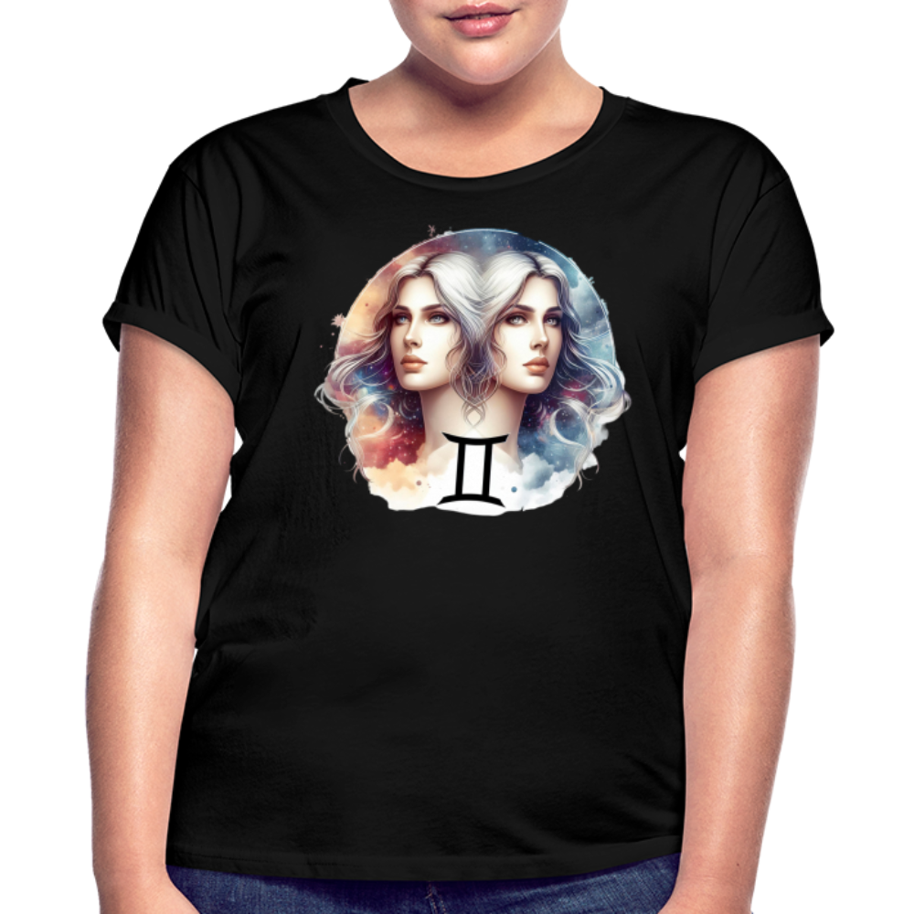 Women's Mythical Gemini Relaxed Fit T-Shirt - black