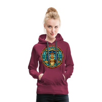 Thumbnail for Women’s Mosaic Libra Premium Hoodie - burgundy