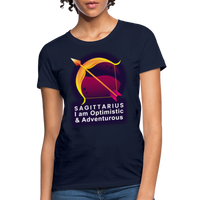 Thumbnail for Women's Glow Sagittarius T-Shirt - navy