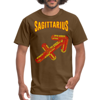 Thumbnail for Men's Power Words Sagittarius Classic T-Shirt - brown