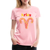 Thumbnail for Women's Power Words Aries Premium T-Shirt - pink