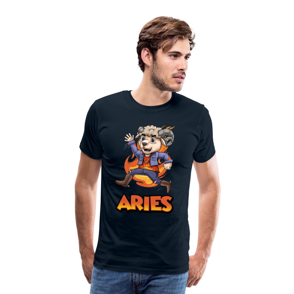 Men's Playful Aries Premium T-Shirt - deep navy