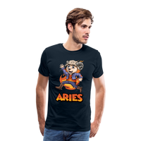 Thumbnail for Men's Playful Aries Premium T-Shirt - deep navy