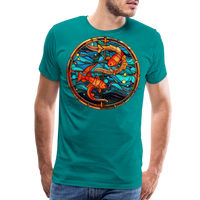 Thumbnail for Men's Mosaic Pisces Premium T-Shirt - teal