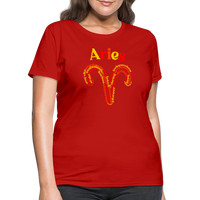 Thumbnail for Women's Power Words Aries T-Shirt - red