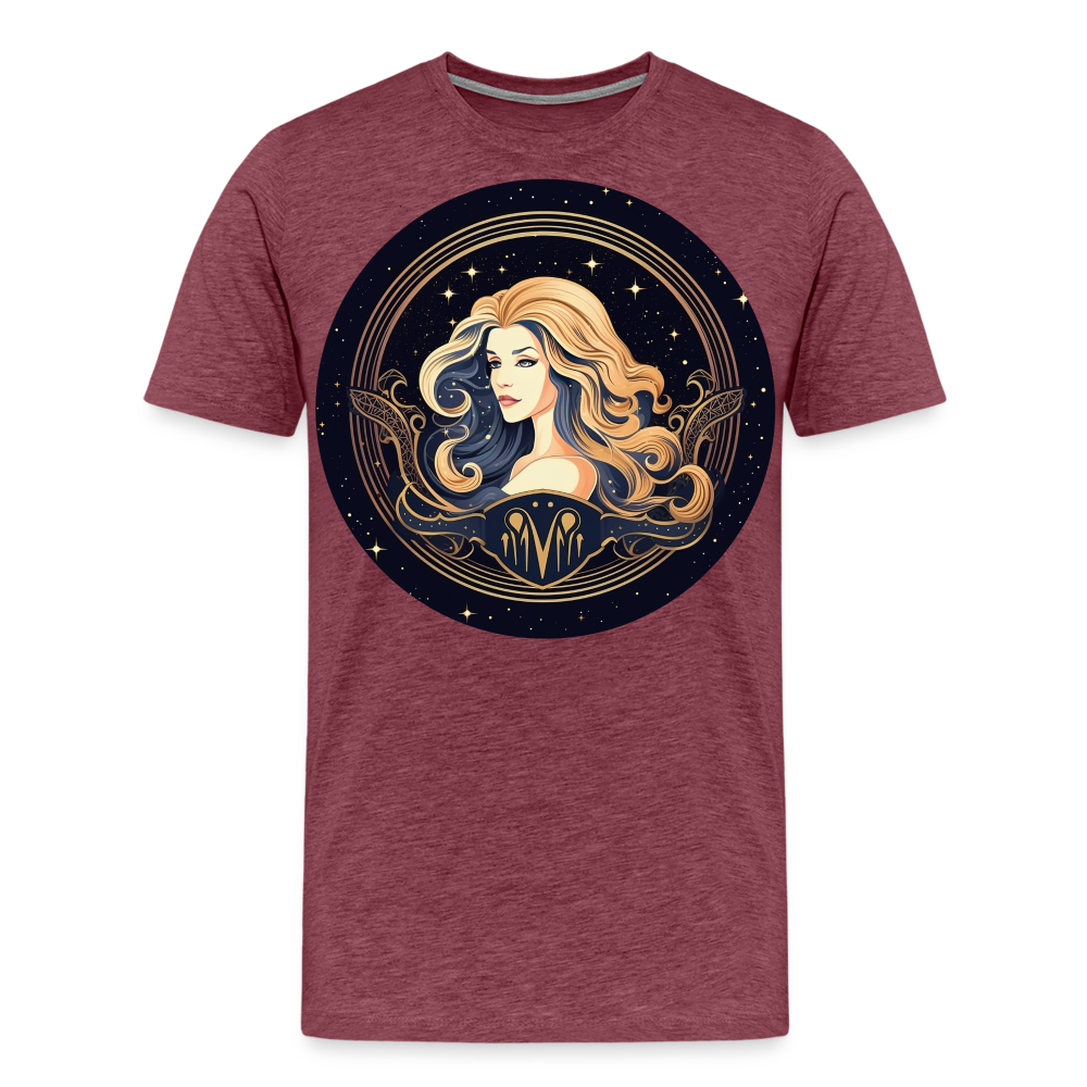 Men's Mystic Virgo Premium T-Shirt - heather burgundy