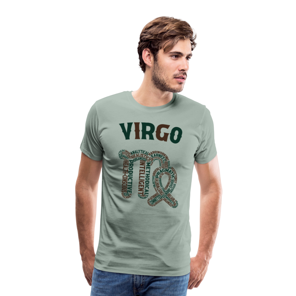 Men's Power Words Virgo Premium T-Shirt - steel green