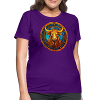 Thumbnail for Women's Mosaic Taurus T-Shirt - purple