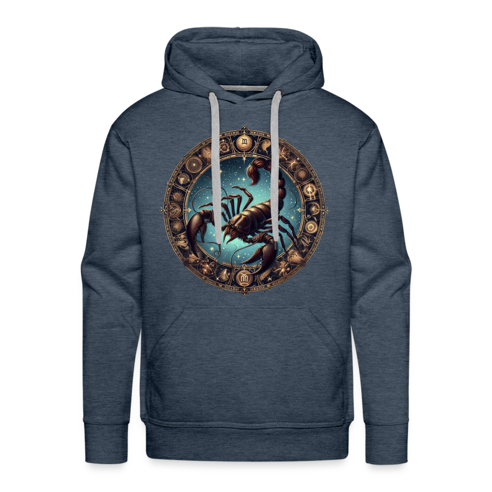 Men’s Mythical Scorpio Premium Hoodie - heather denim