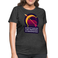 Thumbnail for Women's Glow Sagittarius T-Shirt - heather black