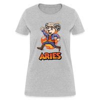 Thumbnail for Women's Playful Aries T-Shirt - heather gray