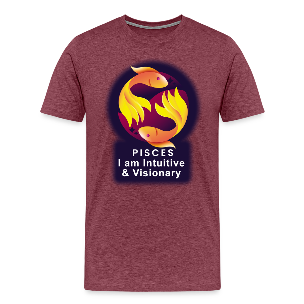 Men's Glow Pisces Premium T-Shirt - heather burgundy