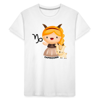 Thumbnail for Kid’s Astro Girl Capricorn Premium Organic T-Shirt - white