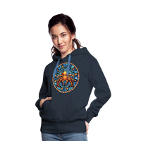 Thumbnail for Women’s Mosaic Cancer Premium Hoodie - navy