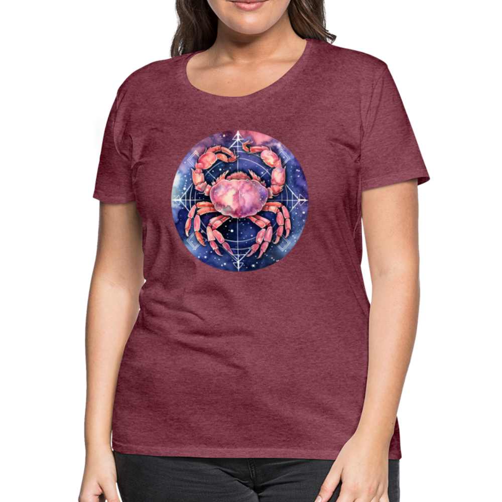 Women’s Mythical Cancer Premium T-Shirt - heather burgundy