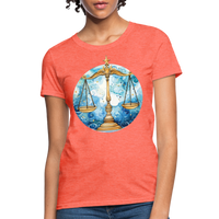 Thumbnail for Women's Mythical Libra T-Shirt - heather coral