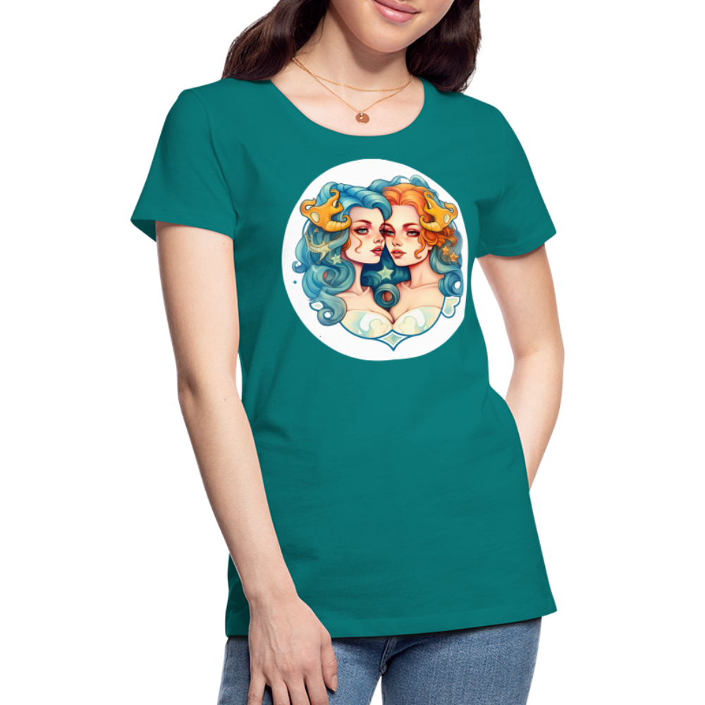 Women’s Symbol Gemini Premium T-Shirt - teal