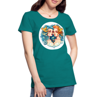 Thumbnail for Women’s Symbol Gemini Premium T-Shirt - teal