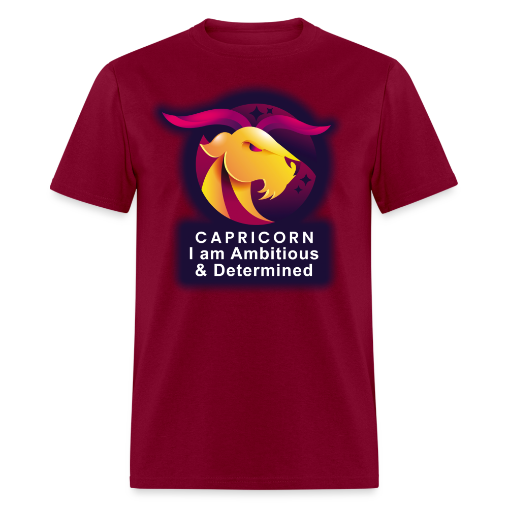 Men's Glow Capricorn Classic T-Shirt - burgundy