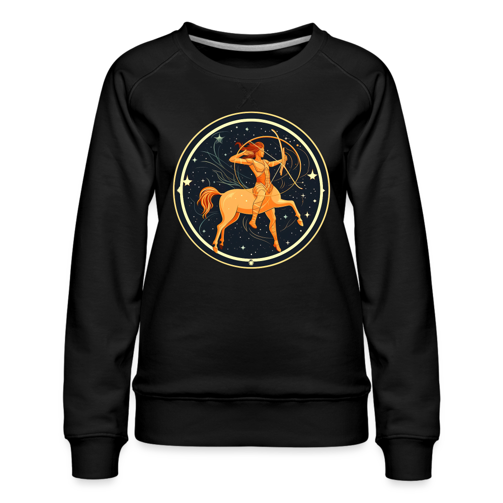 Women’s Mystic Sagittarius Premium Sweatshirt - black