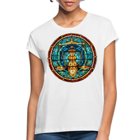 Thumbnail for Women's Mosaic Libra Relaxed Fit T-Shirt - white