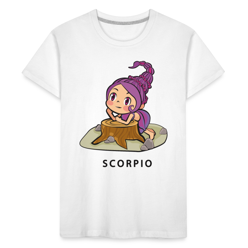 Kid’s Sweet Astro Scorpio Premium Organic T-Shirt - white