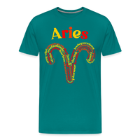 Thumbnail for Men's Power Words Aries Premium T-Shirt - teal