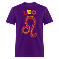 Thumbnail for Men's Power Words Leo Classic T-Shirt - purple