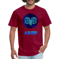 Thumbnail for Men's Stellar Aries Classic T-Shirt - burgundy