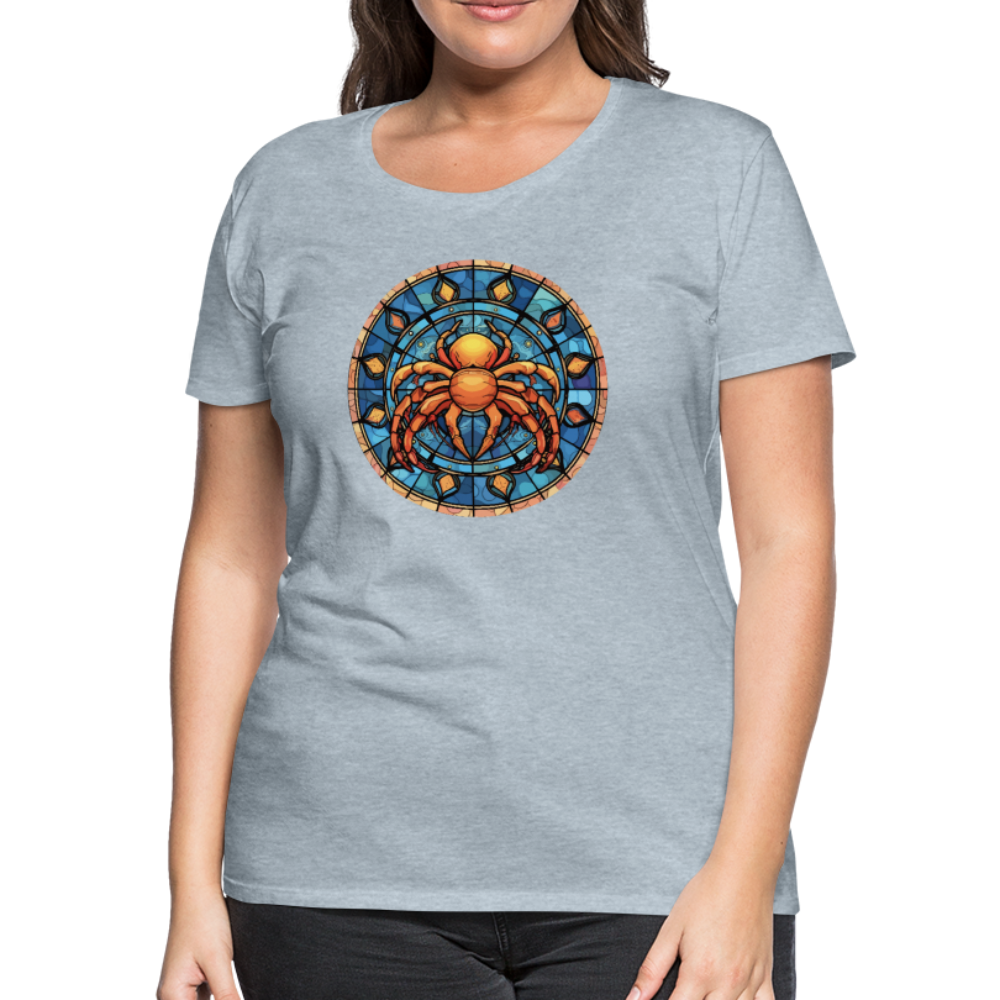 Women’s Mosaic Cancer Premium T-Shirt - heather ice blue