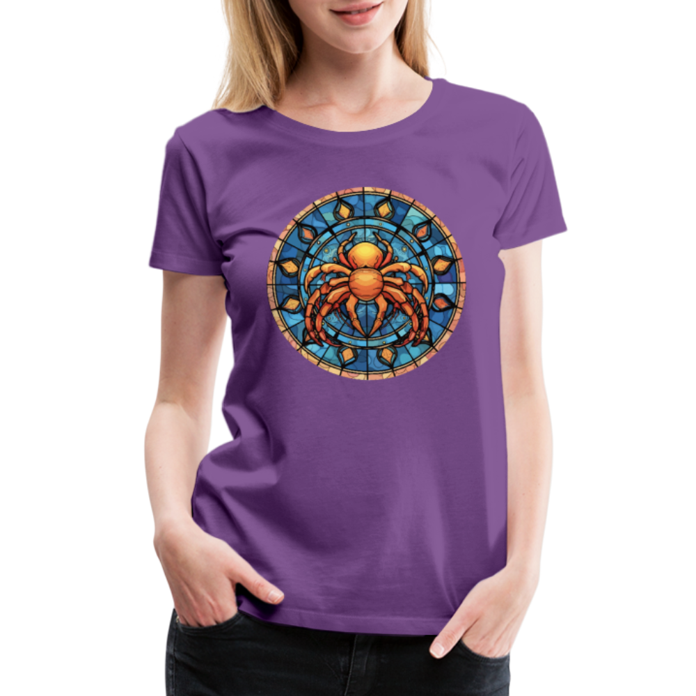 Women’s Mosaic Cancer Premium T-Shirt - purple