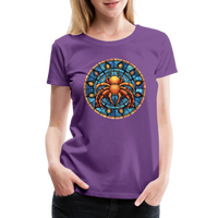 Thumbnail for Women’s Mosaic Cancer Premium T-Shirt - purple