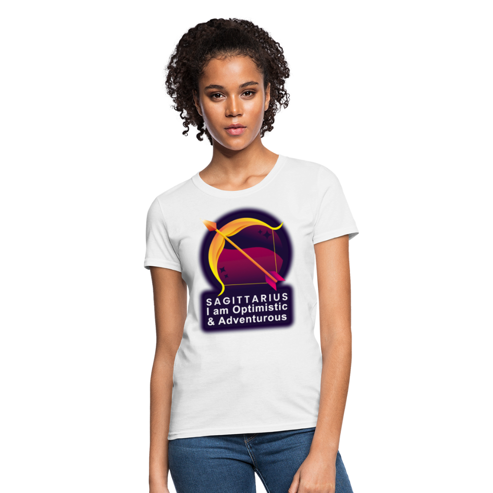 Women's Glow Sagittarius T-Shirt - white