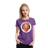 Thumbnail for Women's Symbol Leo Premium T-Shirt - purple