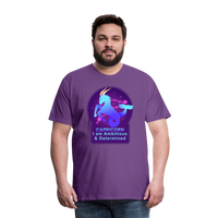 Thumbnail for Men's Neon Capricorn Premium T-Shirt - purple