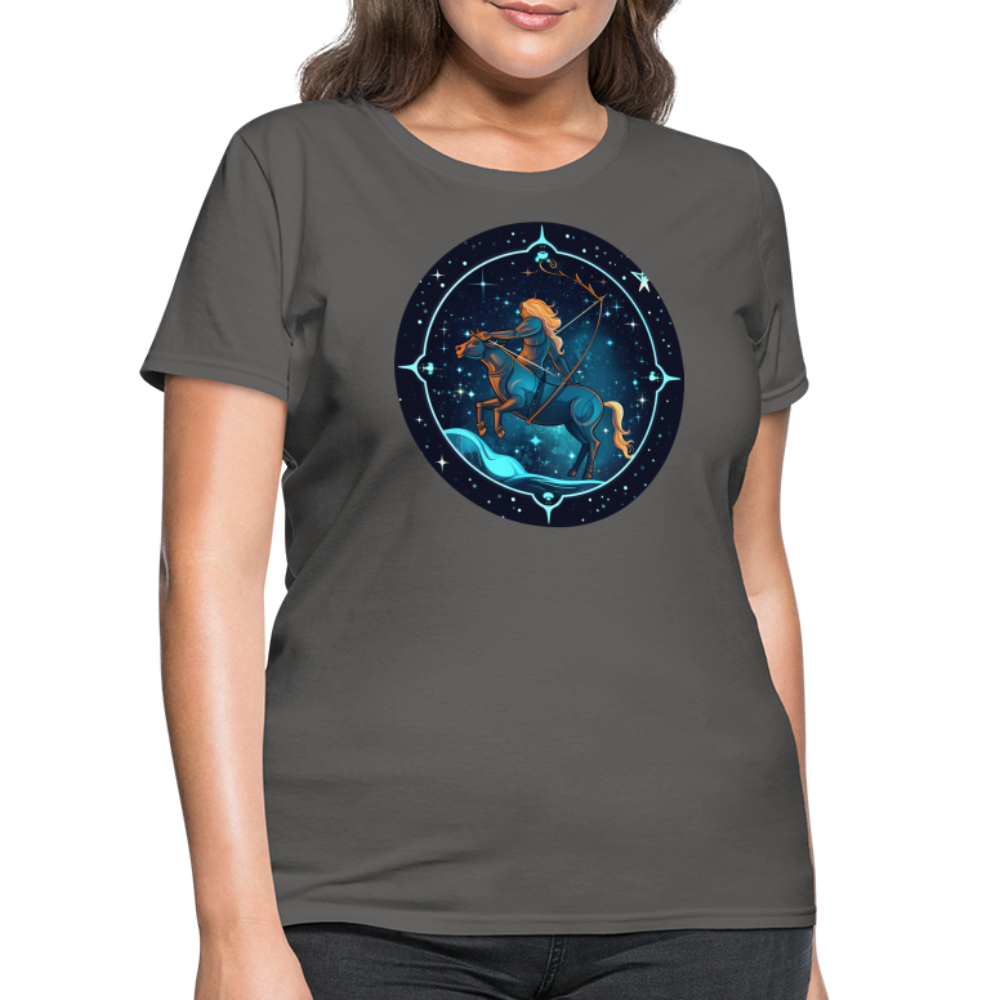 Women's Magic Sagittarius T-Shirt - charcoal