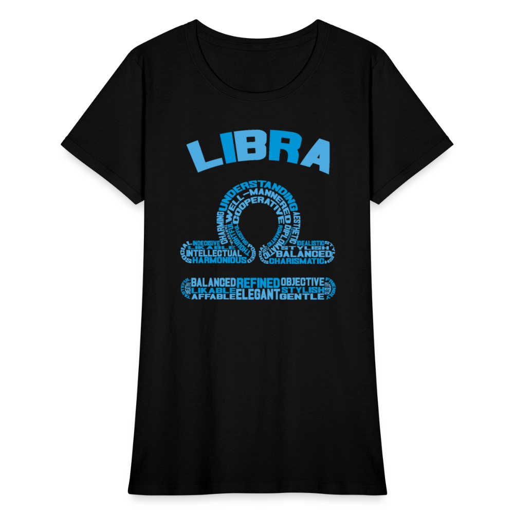 Women's Power Words Libra T-Shirt - black