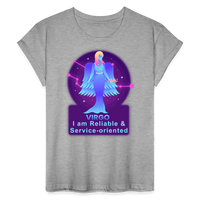 Thumbnail for Women's Neon Virgo Relaxed Fit T-Shirt - heather gray